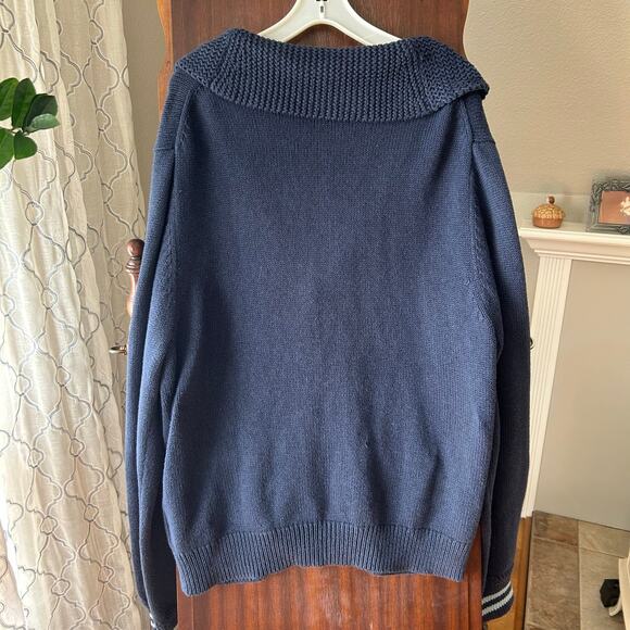 Brooks Brothers Red Fleece Men's Shawl Solid Cardigan XXL blue knit - Picture 6 of 7